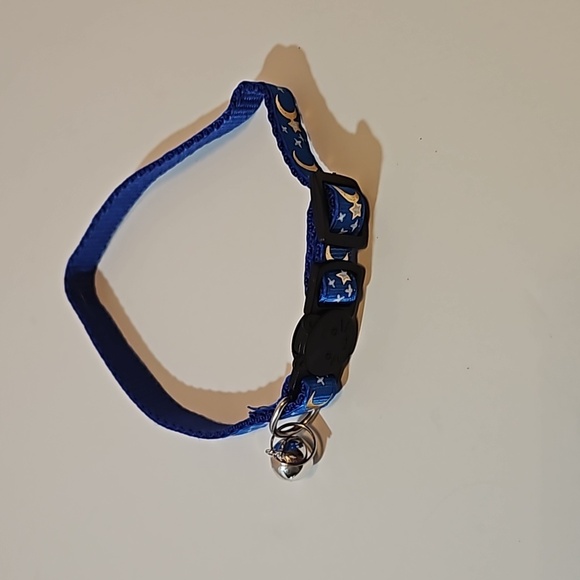 1- Cat Collar Stars and Moon, Reflective with Bell, Solid & Safe , Nylon, Pet - Picture 16 of 17